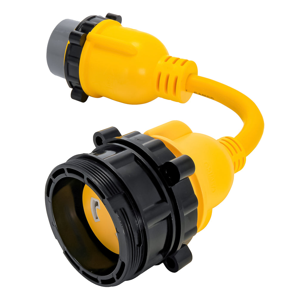 Camco Power Grip Marine Locking Adapter, 50A Male/30A Female, 12" - Weatherproof