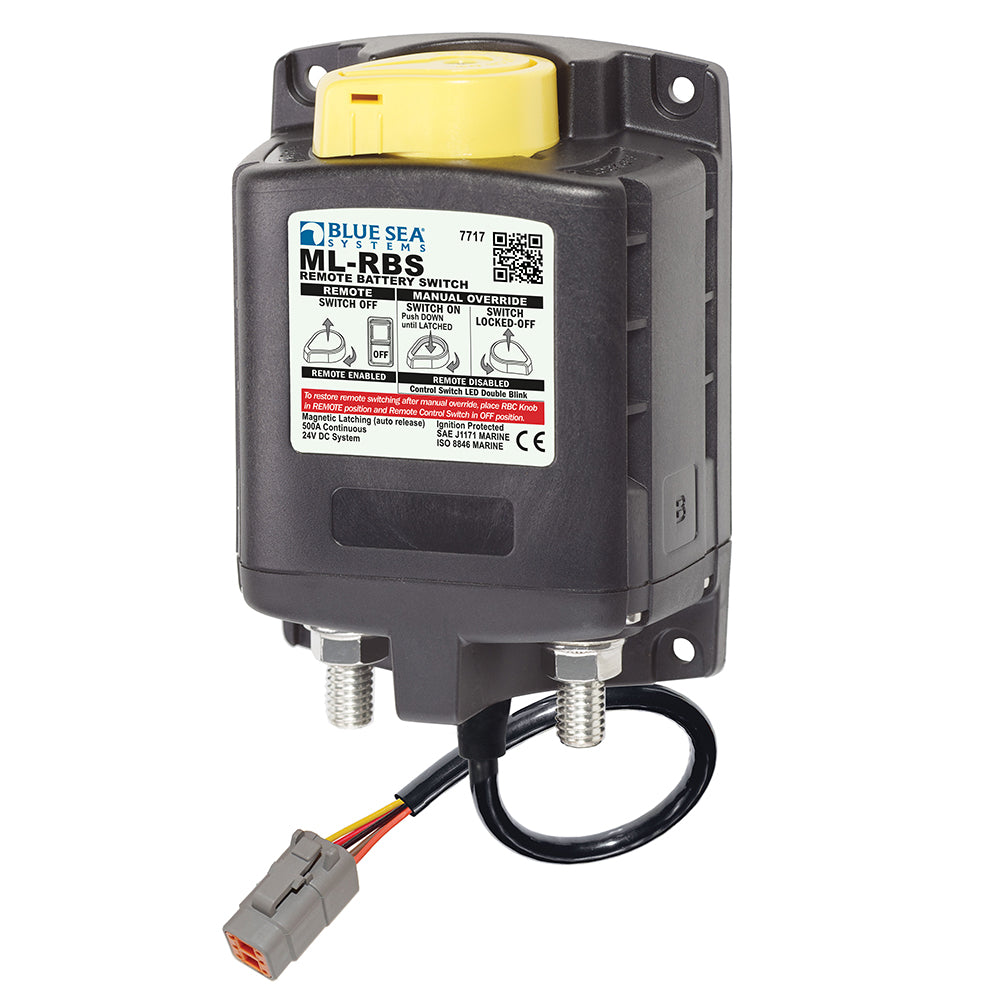 Blue Sea Systems ML-RBS Remote Battery Switch, 24V 500A, Auto-Release