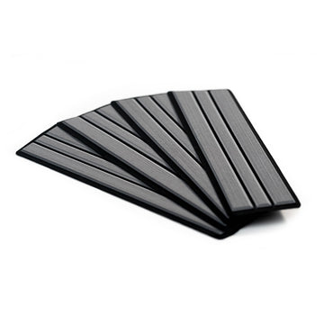 SeaDek Faux Teak 4-Piece Step Kit, Storm Grey/Black – Non-Skid EVA Foam