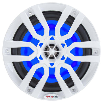 DS18 HYDRO 6.5 in. 2-Way Marine Speakers with RGB LED Lights, 375W