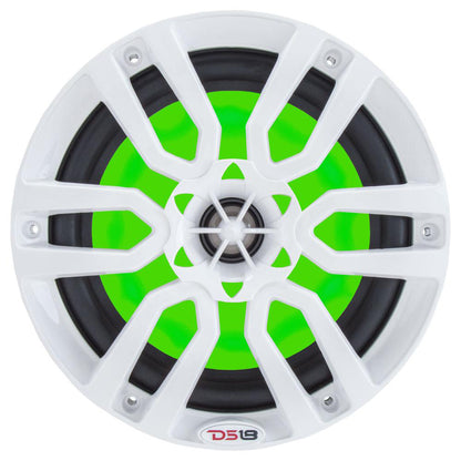 DS18 HYDRO 6.5 in. 2-Way Marine Speakers with RGB LED Lights, 375W
