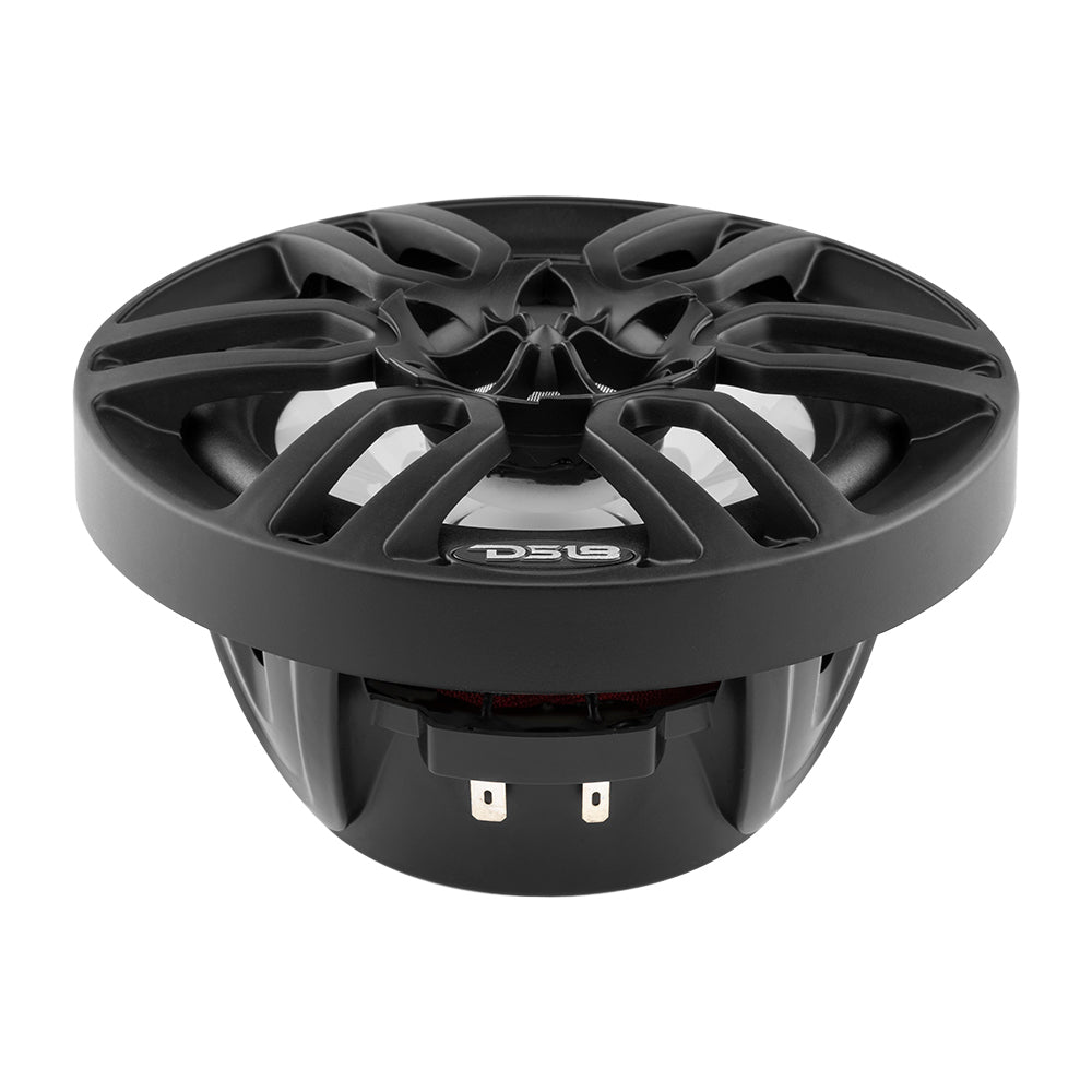 DS18 HYDRO 6.5 in. 2-Way Marine Speakers with RGB LED Lights, Matte Black (NXL-6BK)