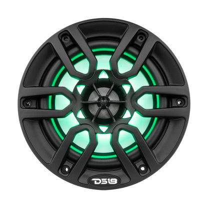 DS18 HYDRO 6.5 in. 2-Way Marine Speakers with RGB LED Lights, Matte Black (NXL-6BK)