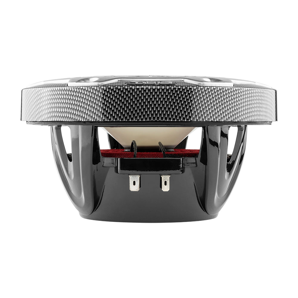 DS18 HYDRO 6.5 in. 2-Way Marine Speakers with RGB LED Lights, 300W, Black Carbon Fiber