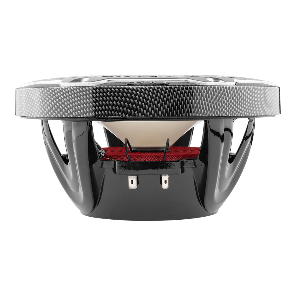 DS18 HYDRO 8 in. 2-Way Marine Speakers with RGB LED Lights, Pair, Black Carbon Fiber