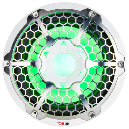 DS18 HYDRO 10 in. Marine Subwoofer with RGB Lights, 600W