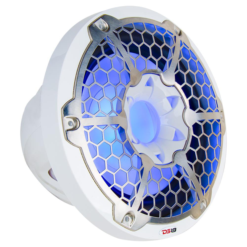 DS18 HYDRO 12 in. Marine Subwoofer with RGB Lights - 700W, White