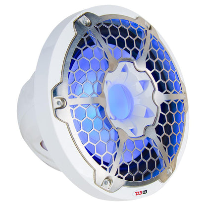 DS18 HYDRO 12 in. Marine Subwoofer with RGB Lights - 700W, White