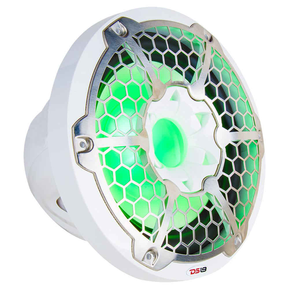 DS18 HYDRO 12 in. Marine Subwoofer with RGB Lights - 700W, White