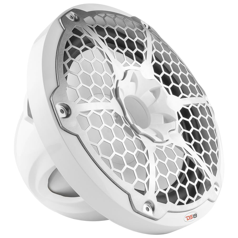 DS18 HYDRO 12 in. Marine Subwoofer with RGB Lights - 700W, White
