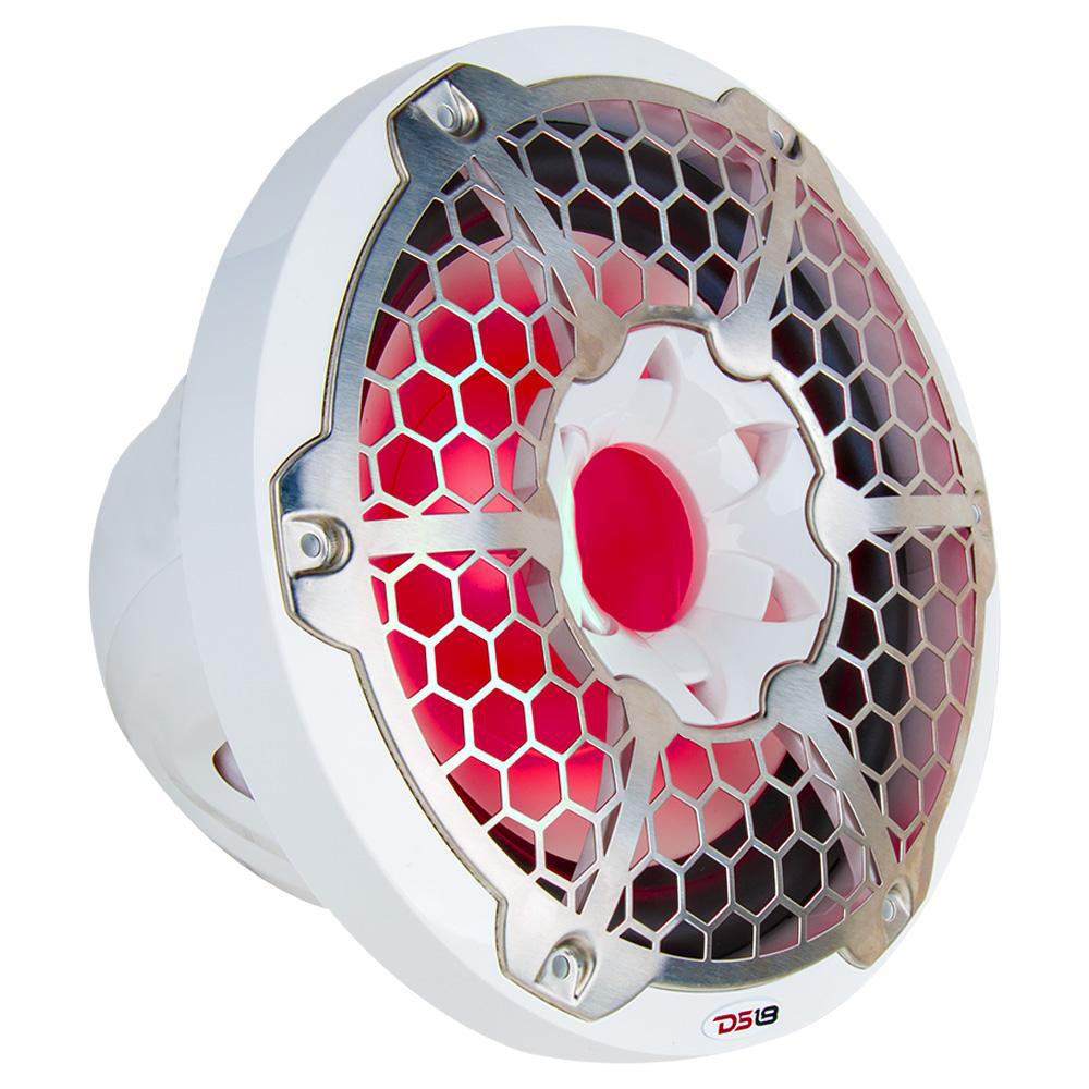 DS18 HYDRO 12 in. Marine Subwoofer with RGB Lights - 700W, White