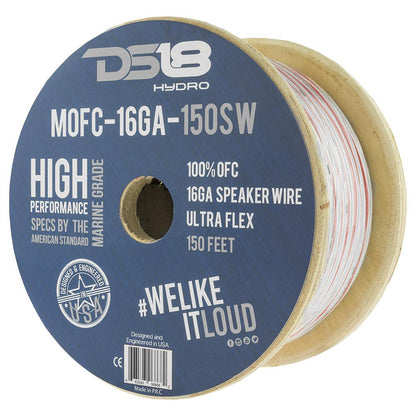 DS18 HYDRO Marine Grade OFC Speaker Wire 16 GA - 150' Roll