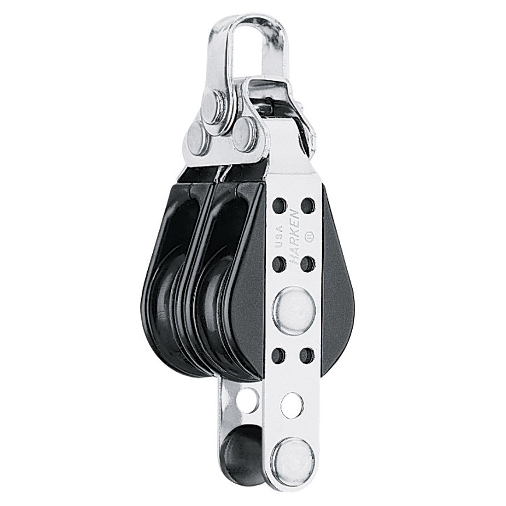 Harken 29mm Double Bullet Block with Becket, Delrin Ball Bearings