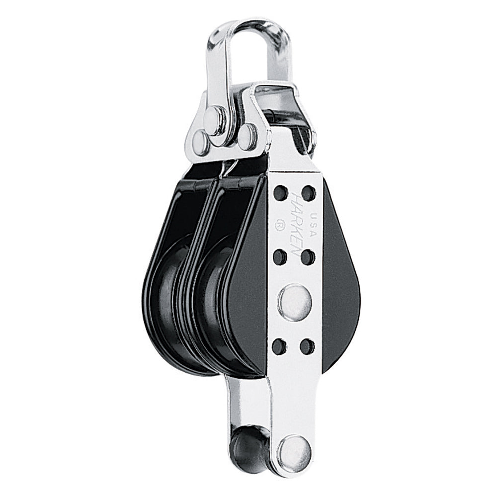 Harken 38mm Double Big Bullet Block with Becket, 600lb MWL