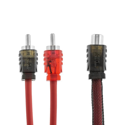 DS18 Advance Ultra Flex 1-Female to 2-Male RCA Y-Adapter Cable