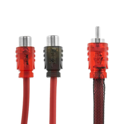 DS18 Advance Ultra Flex RCA Y Connector Cable, 2 Female to 1 Male, R1M2F