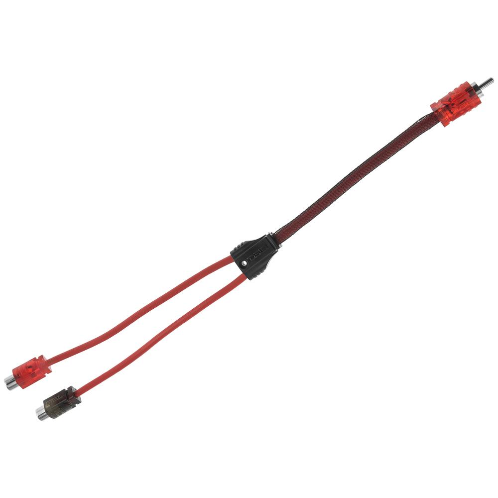DS18 Advance Ultra Flex RCA Y Connector Cable, 2 Female to 1 Male, R1M2F