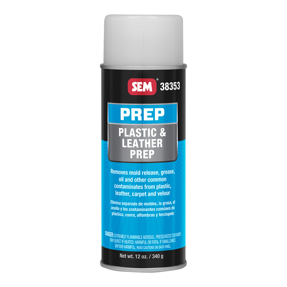SEM Plastic & Leather Prep Cleaner, 12oz Aerosol – Made in USA