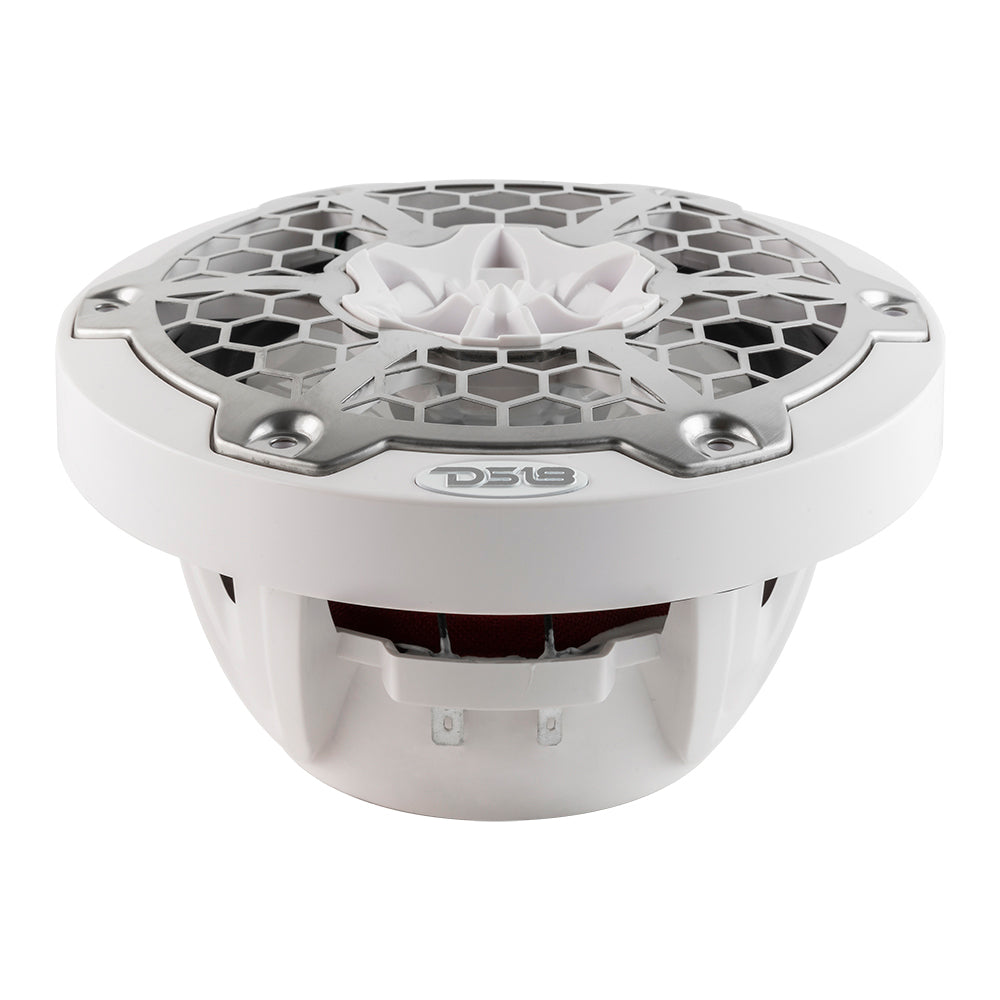 DS18 NXL-6M/WH 6.5 in. 2-Way Marine Speakers with RGB LED Lighting, Pair