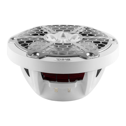 DS18 NXL-8M/WH 8 in. 2-Way Marine Speakers with RGB LED Lighting, 375W