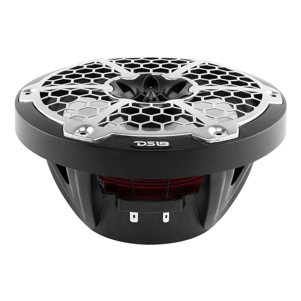 DS18 NXL-8M/BK HYDRO 8 in. 2-Way Marine Speakers with RGB LED Lighting, 375W