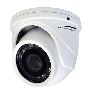 Speco Tech HT471TW 4MP Outdoor HD-TVI Mini-Turret Camera, 2.9mm Lens, White
