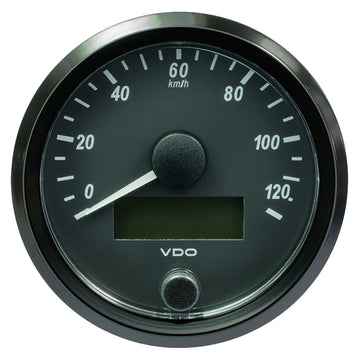 VDO SingleViu 80mm (3-1/8") Speedometer, 140MPH, 12-24V