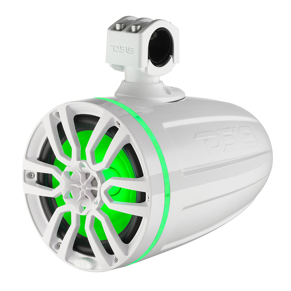 DS18 X Series HYDRO 6.5 in. Wakeboard Pod Tower Speakers with RGB LED, 300W, White, Pair