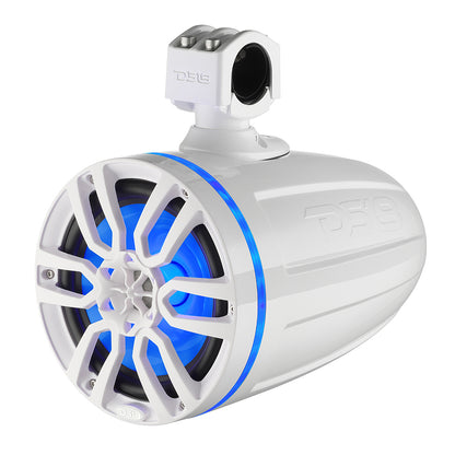 DS18 X Series HYDRO 6.5 in. Wakeboard Pod Tower Speakers with RGB LED, 300W, White, Pair