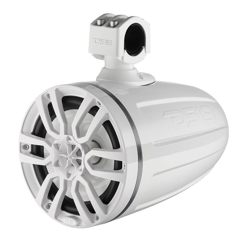 DS18 X Series HYDRO 6.5 in. Wakeboard Pod Tower Speakers with RGB LED, 300W, White, Pair