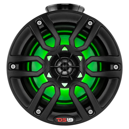DS18 HYDRO 8 in. Compact Wakeboard Tower Speaker Pods with RGB LED Lighting, Pair, 375W, Black