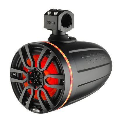 DS18 X Series HYDRO 8 in. Wakeboard Pod Tower Speakers with RGB LED, 375W, Matte Black