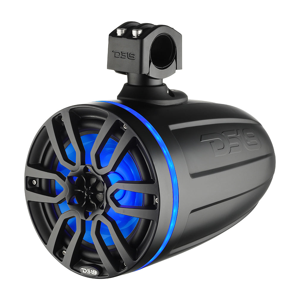 DS18 X Series HYDRO 8 in. Wakeboard Pod Tower Speakers with RGB LED, 375W, Matte Black