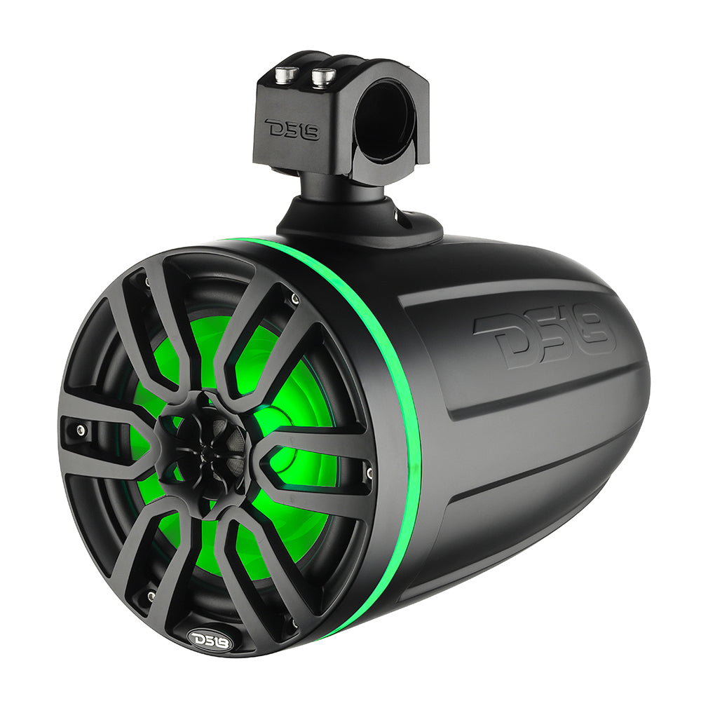 DS18 X Series HYDRO 8 in. Wakeboard Pod Tower Speakers with RGB LED, 375W, Matte Black
