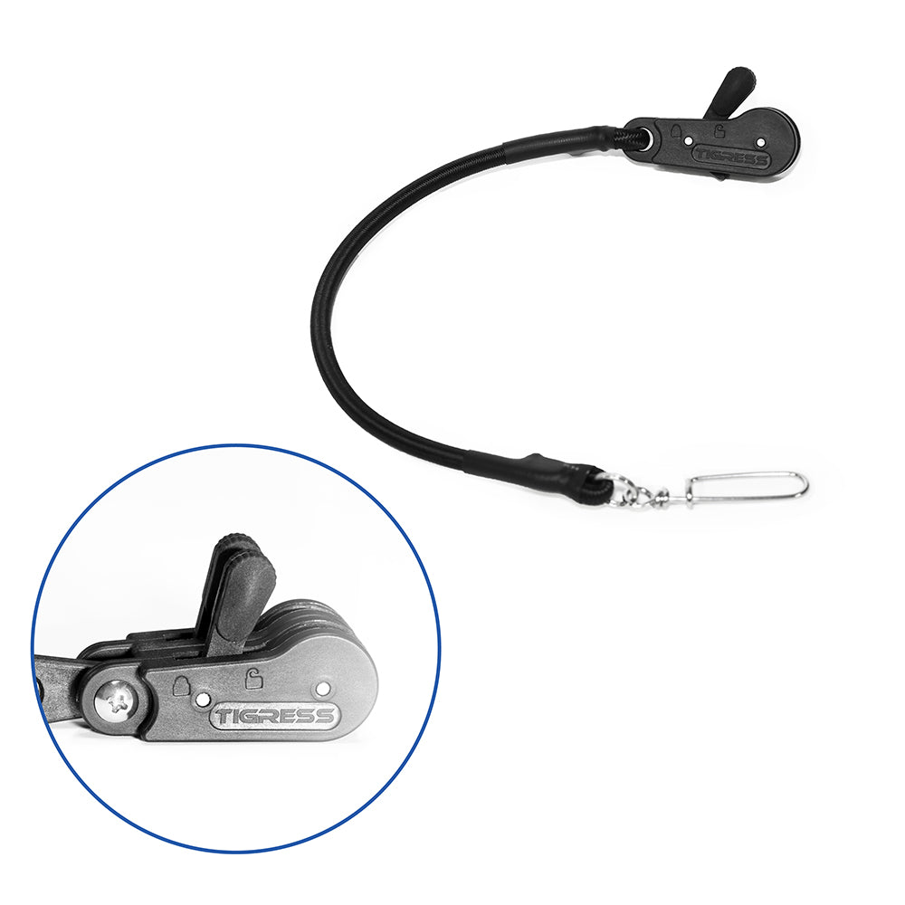 Tigress Single Halyard Lock, 12-inch with Stainless Steel Snap Lock Swivel