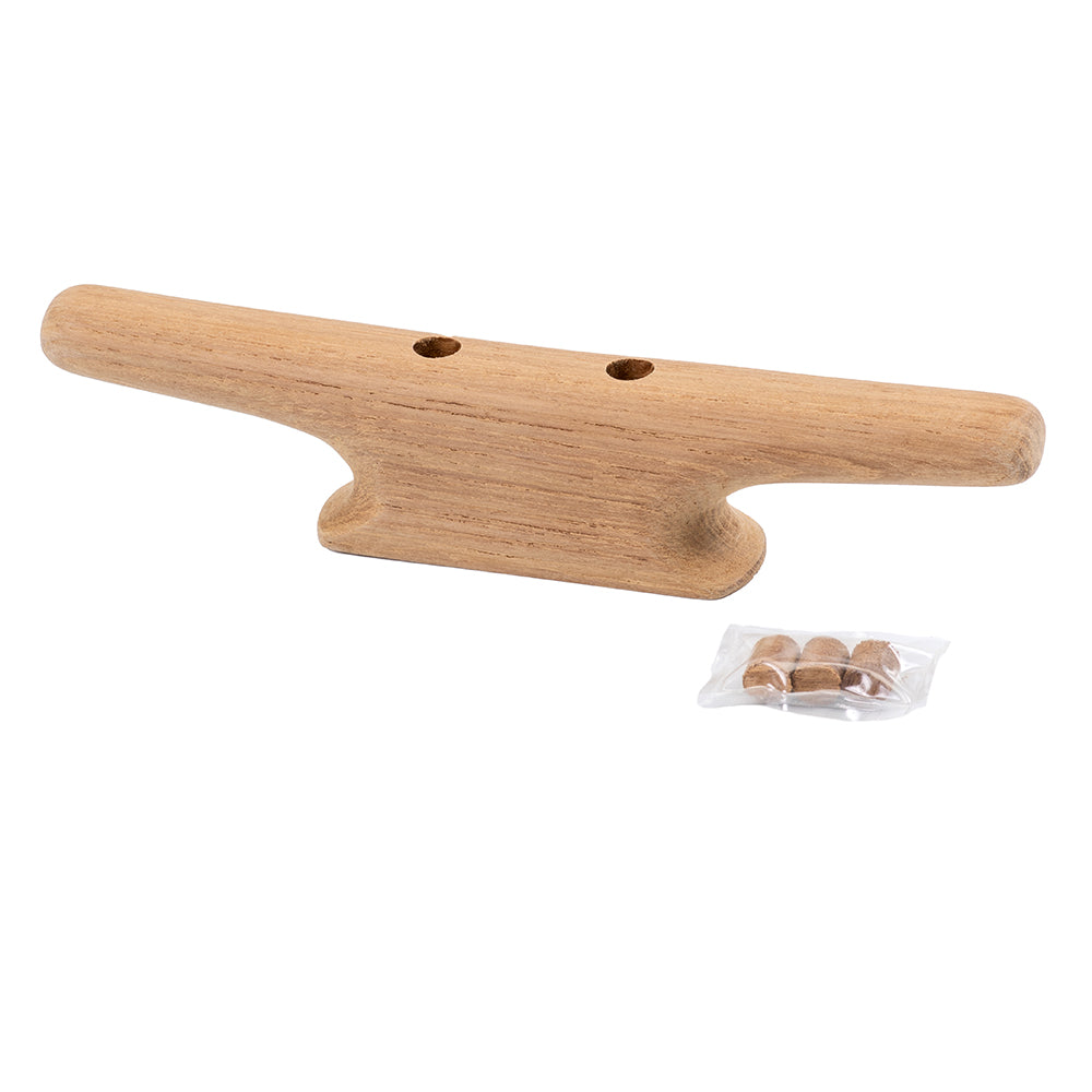 Whitecap 8" Teak Cleat, Premium Grade Wood