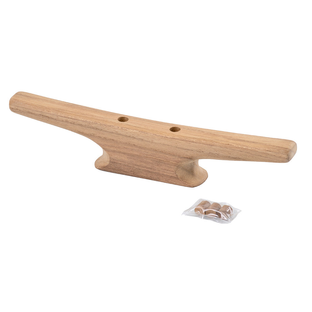 Whitecap 10" Teak Cleat – Nautical Style & Versatility