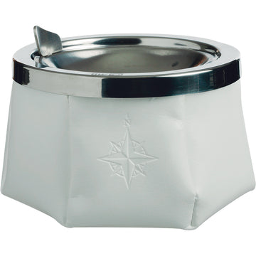 Marine Business Windproof Ashtray with Lid, White