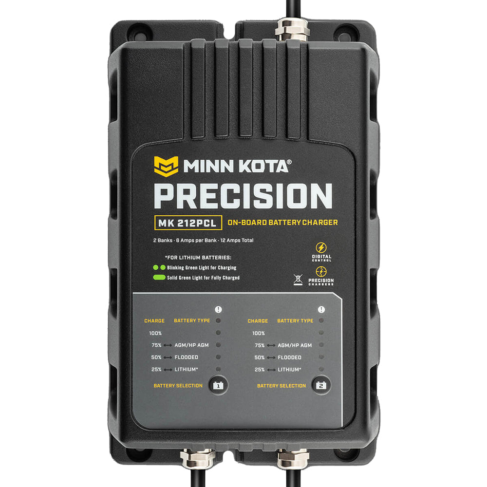 Minn Kota Precision Charger MK-212 PCL, 2 Bank 6A Lithium Optimized
