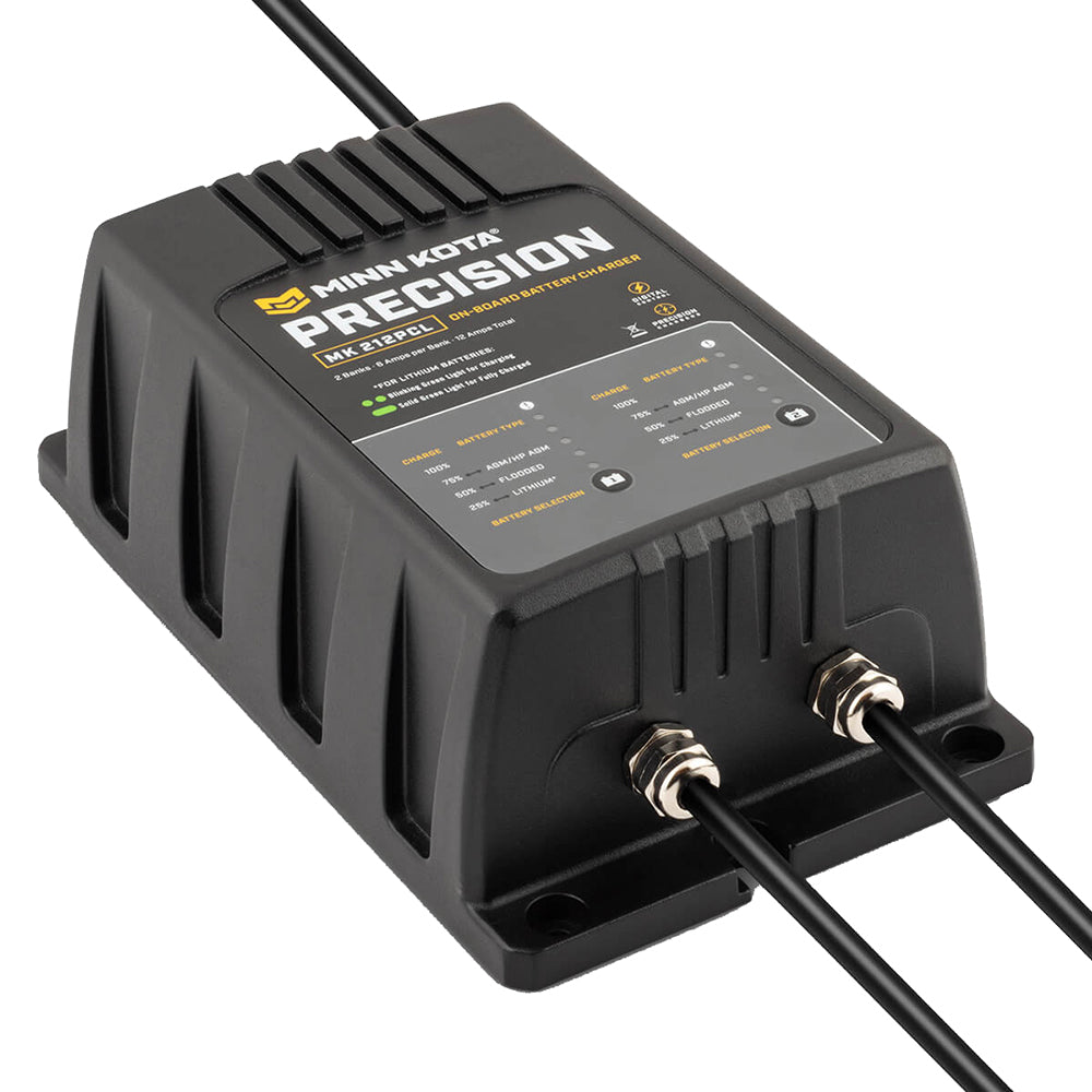 Minn Kota Precision Charger MK-212 PCL, 2 Bank 6A Lithium Optimized