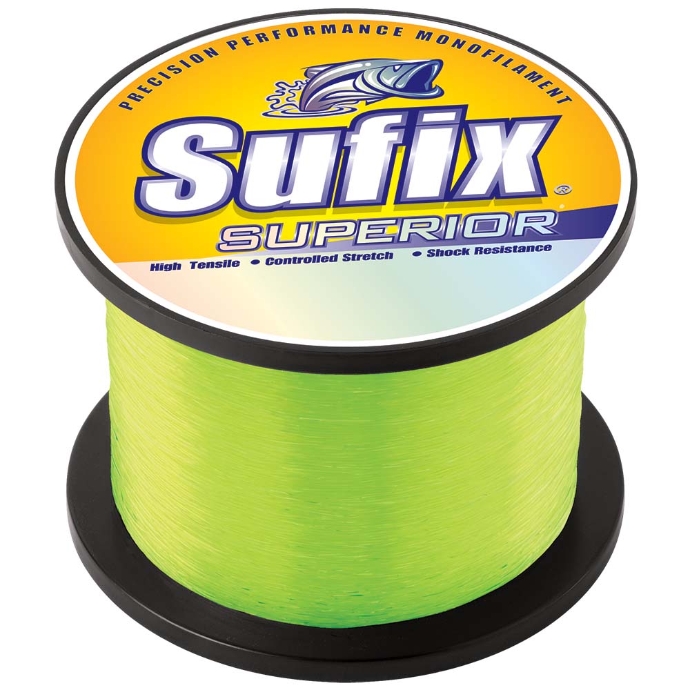 Sufix Superior Hi-Vis Yellow Monofilament Fishing Line, 25 lb., 535 yds.