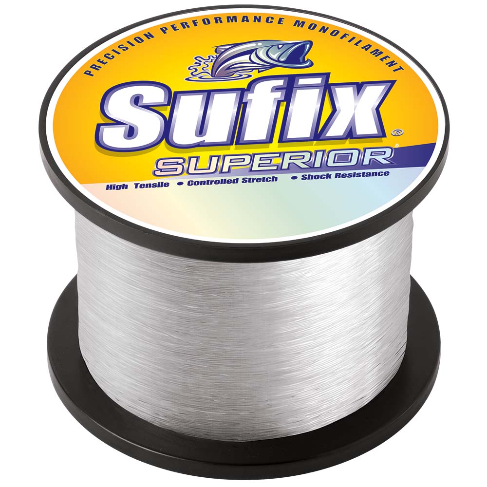 Sufix Superior Monofilament Fishing Line, 8lb, 1720 yds, Clear