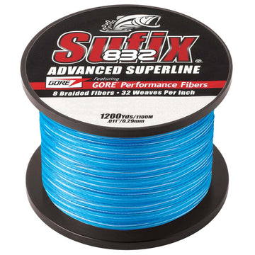 Sufix 832 Advanced Superline Braid, 20lb Test, 1200 yds, Coastal Camo