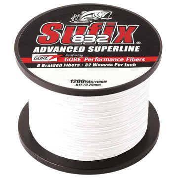 Sufix 832 Braid, 20lb, 1200 yds, Ghost