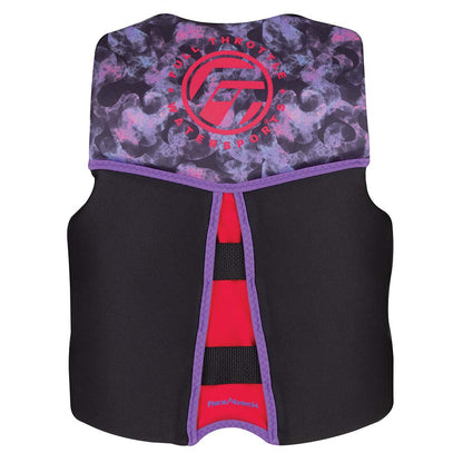 Full Throttle Youth Rapid-Dry Flex-Back Life Jacket, Pink/Black – USCG Approved