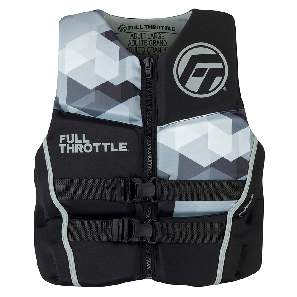 Full Throttle Men's Rapid-Dry Flex-Back Life Jacket, XL – USCG Approved