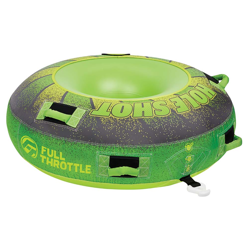 Full Throttle Hole Shot Towable Tube, 1 Rider, 54-Inch, Green