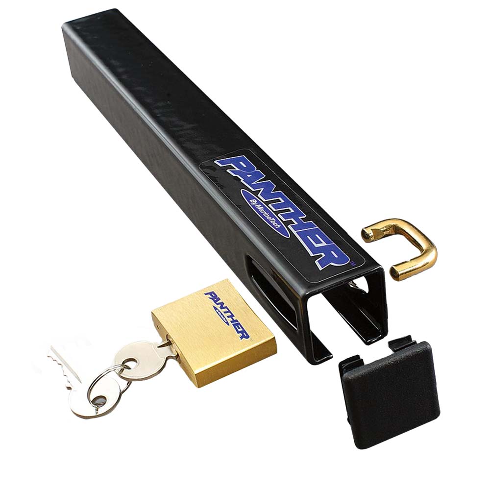 Panther Marine Outboard Motor Lock, Heavy-Duty Carbon Steel