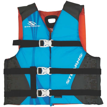 Stearns 2000036885 Antimicrobial Nylon Vest Life Jacket, 30-50lbs, Blue