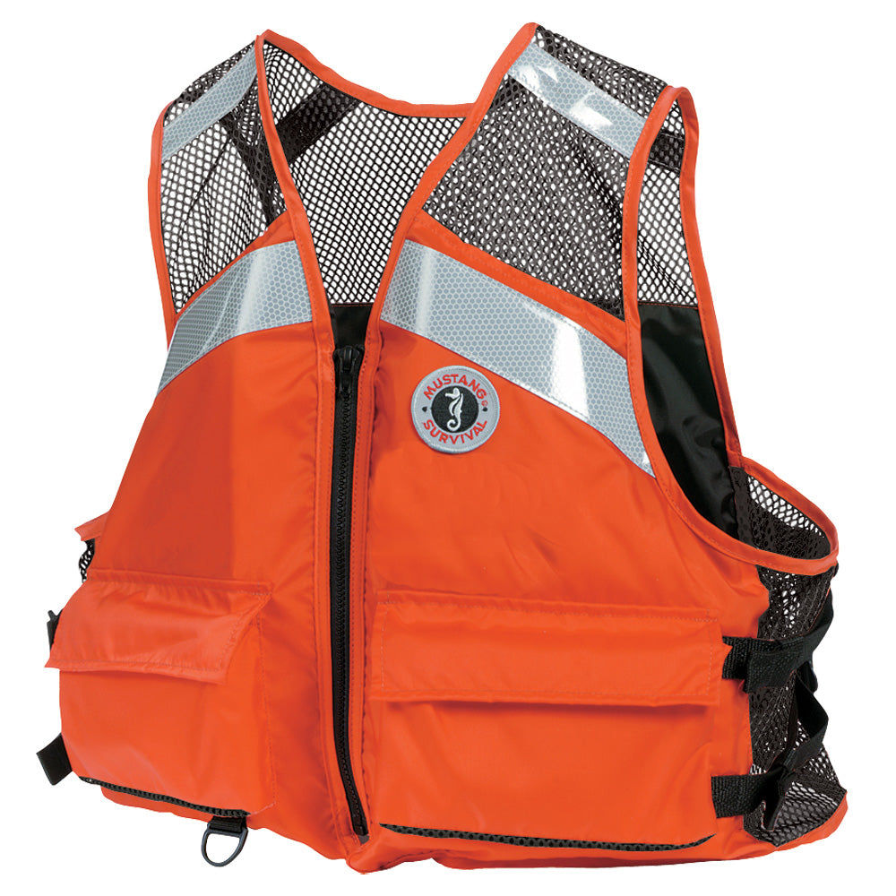 Mustang Survival MV1254T1 Industrial Mesh Vest, Orange L/XL